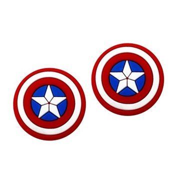 Силіконові накладки на стіки Captain America для геймпадів Sony DualShock PS4 / DualSense PS5 / Xbox Series|One (2шт.) 0729 фото