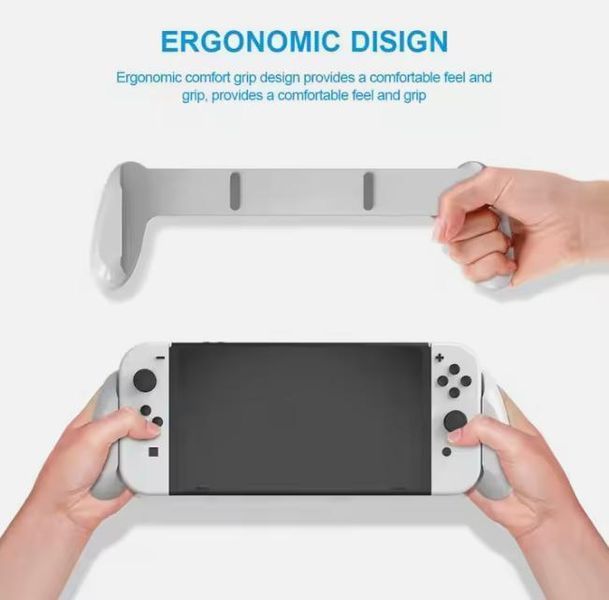 Накладка с ручками + карманы для 6 картриджей JYS-NS217 (White) для Nintendo Switch OLED 1155 фото
