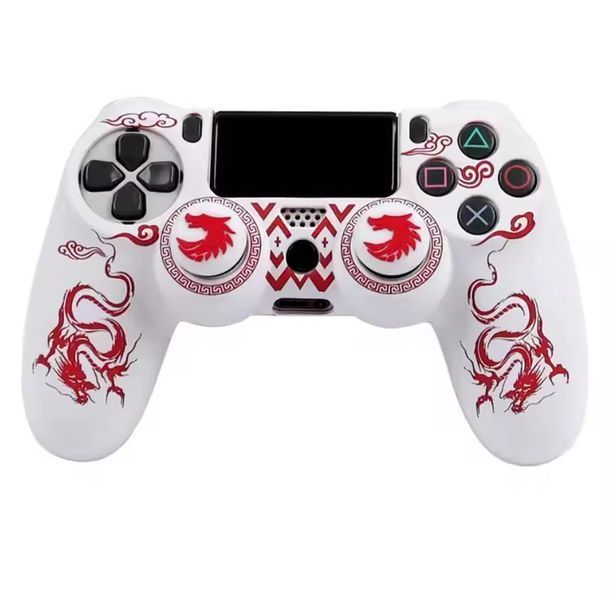 Якісний захисний силіконовий чохол Red Dragon для геймпаду Sony DualShock 4 (PS4) + накладки на стіки 1292 фото