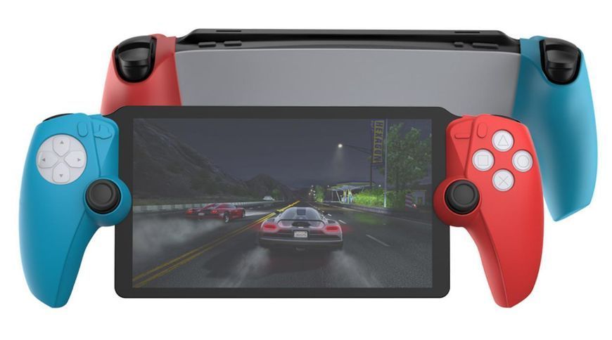 Силіконові рукоятки Dobe TP5-3555 Red-Blue для ігрової приставки Sony PlayStation Portal 1256 фото