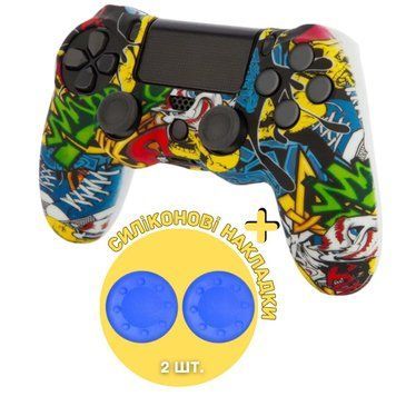 Захисний силіконовий чохол для геймпаду Sony DualShock 4&trade; (PS4) type 18 + в подарунок накладки на стіки 0523 фото