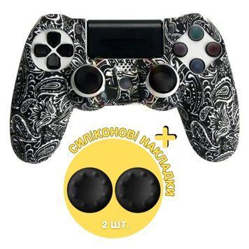 Захисний силіконовий чохол для геймпаду Sony DualShock 4&trade; (PS4) type 21 + в подарунок накладки на стіки 0755 фото