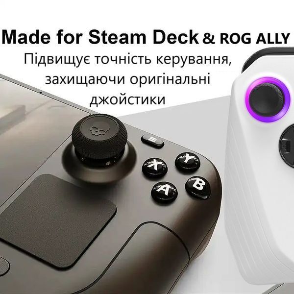Накладки на стики Skull & Co. (6в1) для игровой приставки Steam Deck / ASUS ROG Ally / Steam Deck OLED (Black) 0917 фото