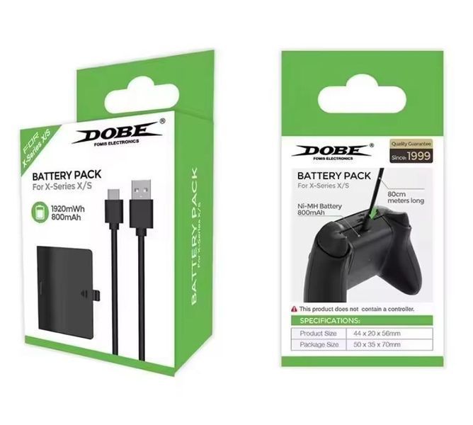 Акумуляторна батарея DOBE TYX-2610B (800 mAh) Black + кабель Type-C (80 cм) для геймпада Microsoft Xbox Series S|X 1377 фото