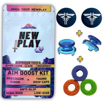 Комплект NEWPLAY Aim Boost Kit (3в1): накладки на стіки The Last Of Us + прицільні кільця + подовжувачі аналогів для геймпадів 1006 фото