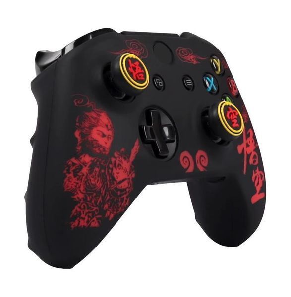 Якісний захисний силіконовий чохол Black Myth: Wukong (Red) для геймпаду Xbox Series X|S + накладки на стіки 1411 фото