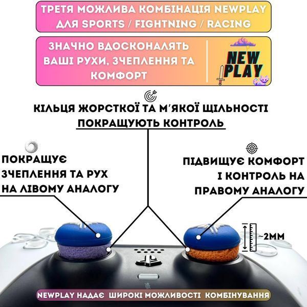 Комплект NEWPLAY Aim Boost Kit (3в1): накладки на стики The Last Of Us + прицельные кольца + удлинители 1006 фото