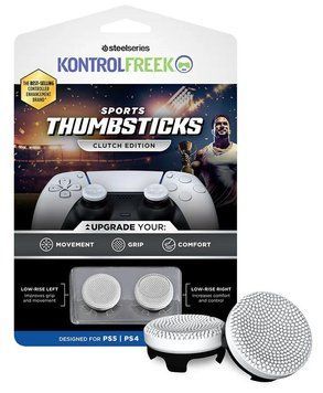 Накладки на стіки KontrolFreek Clutch Edition (White) для геймпаду Sony DualSense PS5 / DualShock PS4 1008 фото