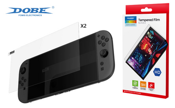 Загартоване захисне скло Dobe (2шт.) для ігрової консолі Nintendo Switch 2 1532 фото