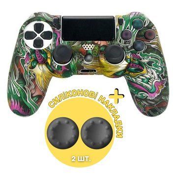 Захисний силіконовий чохол для геймпаду Sony DualShock 4&trade; (PS4) type 24 + в подарунок накладки на стіки 0758 фото