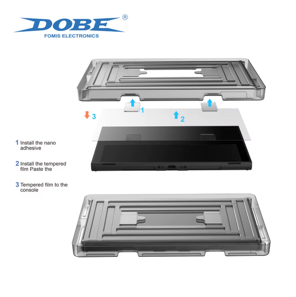 Загартоване захисне скло Dobe (2шт.) для ігрової консолі Nintendo Switch 2 1532 фото