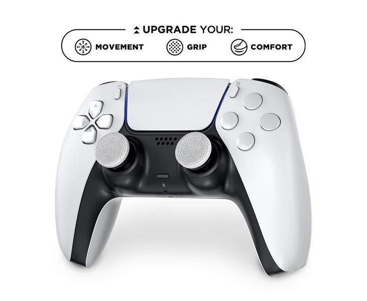 Накладки на стіки KontrolFreek Clutch Edition (White) для геймпаду Sony DualSense PS5 / DualShock PS4 1008 фото