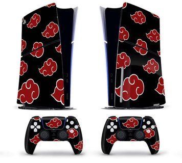 Комплект вінілових наліпок Honson (Naruto: Akatsuki Cloud) для Sony PlayStation 5 SLIM Blu-ray та Dualsense 1082 фото