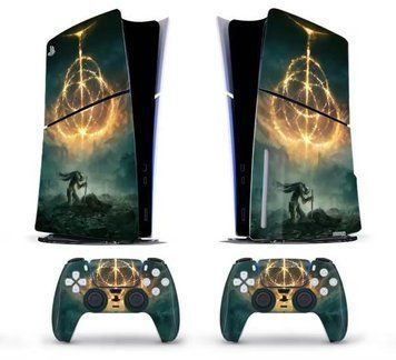 Комплект вінілових наліпок Honson (Elden Ring) для Sony PlayStation 5 SLIM Blu-ray та Dualsense 1032 фото