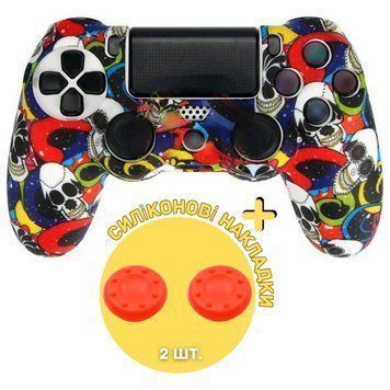 Захисний силіконовий чохол Type 32 для геймпаду Sony DualShock 4 (PS4) + в подарунок накладки на стіки 0894 фото