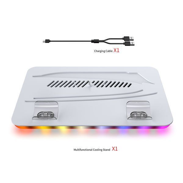 Многофункциональная док-станция DOBE TP5-35103 для Sony PlayStation 5 SLIM (Blu-ray/Digital) с LED зарядкой для 2-х геймпадов Dualsense и охлаждением консоли 1495 фото