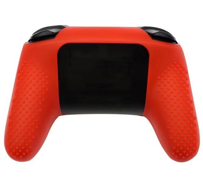 Захисний силіконовий чохол Red для геймпаду Pro Controller Nintendo + в подарунок накладки на стіки 1325 фото