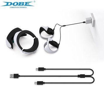 Подвійний зарядний кабель DOBE TP5-2519 Type-C (80см) для DualSense PS5 та для Sony PlayStation VR2 Sense 1261 фото