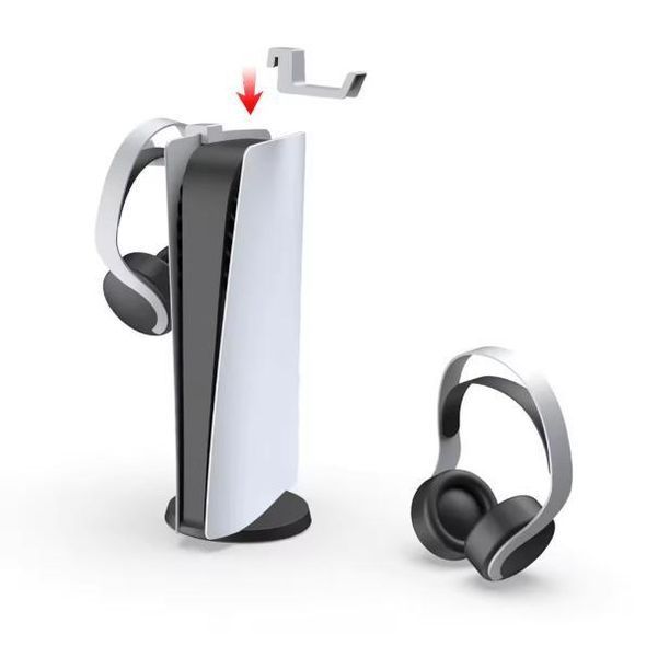 Кріплення DOBE TP5-0595 для навушників Pulse 3D на бічній панелі Sony PlayStation 5 / PS5 Slim (White) 1009 фото