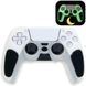 Качественный люминесцентный защитный силиконовый чехол Rubber Protective (White/Black) для геймпада DualSense 1355 фото 1