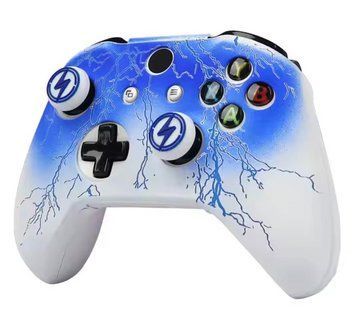 Качественный защитный силиконовый чехол Blue Lightning для геймпада Xbox Series X|S + накладки на стики 1427 фото