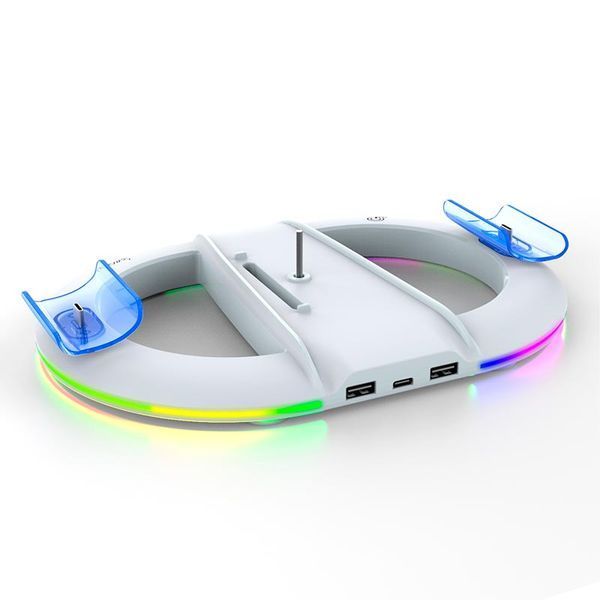 Зарядная станция подставка iPega PG-P5S045 для Sony PlayStation 5 PRO / Slim (Disc|Digital Edition) и DualSense с RGB + крепление для наушников (PS5) 1501 фото