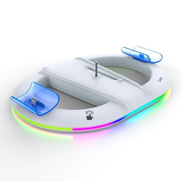 Зарядная станция подставка iPega PG-P5S045 для Sony PlayStation 5 PRO / Slim (Disc|Digital Edition) и DualSense с RGB + крепление для наушников (PS5) 1501 фото