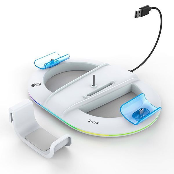 Зарядная станция подставка iPega PG-P5S045 для Sony PlayStation 5 PRO / Slim (Disc|Digital Edition) и DualSense с RGB + крепление для наушников (PS5) 1501 фото