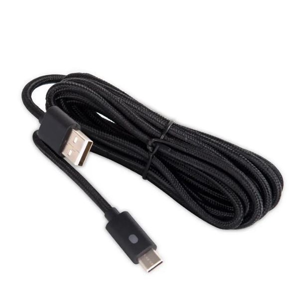 Плетений зарядний кабель DOBE TY-0803B (3М) Type-C з LED індикатором заряду для геймпадів PS5 / Xbox Series 1262 фото