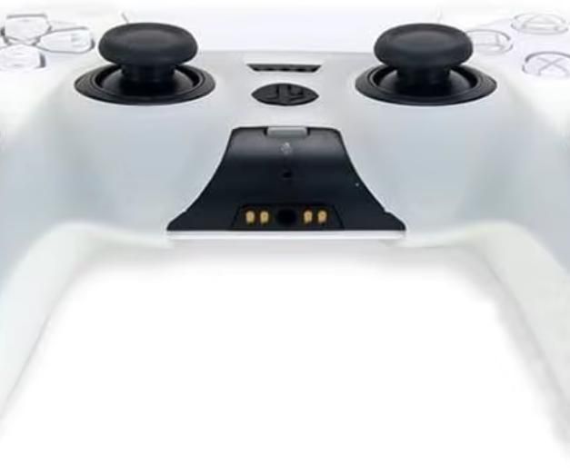 Качественный люминесцентный защитный силиконовый чехол Rubber Protective (White/Blue) для геймпада DualSense 1357 фото