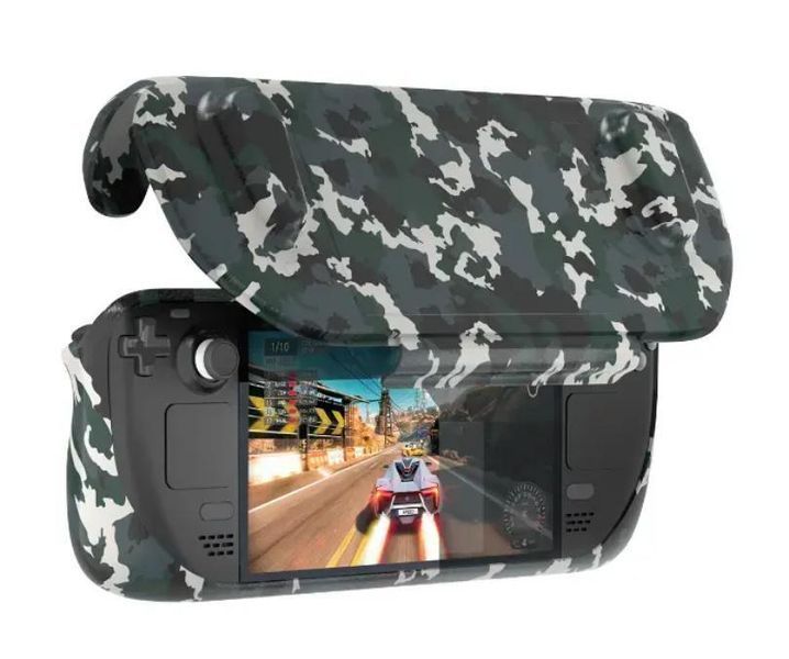 Захисний двосторонній чохол з підставкою JYS (Camouflage) для портативної ігрової консолі Valve Steam Deck / Steam Deck OLED 1382 фото