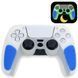 Качественный люминесцентный защитный силиконовый чехол Rubber Protective (White/Blue) для геймпада DualSense 1357 фото 1