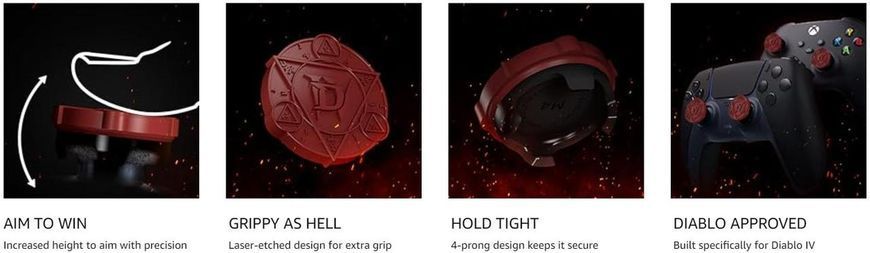 Накладки на стіки KontrolFreek Diablo IV для геймпаду Sony DualSense PS5 / DualShock PS4 0959 фото