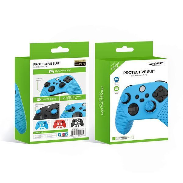 Захисний силіконовий чохол Dobe TYX-0626 Black для геймпаду Xbox Series X|S + накладки на стіки 1263 фото