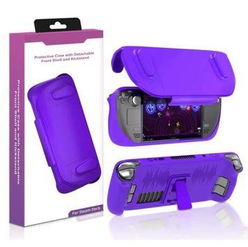 Захисний двосторонній чохол з підставкою JYS (Purple) для портативної ігрової консолі Valve Steam Deck / Steam Deck OLED 1384 фото