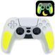 Якісний люмінесцентний захисний силіконовий чохол Rubber Protective (White/Yellow) для геймпада DualSense Sony PlayStation 5 (PS5) 1356 фото 1