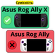 Защитный двухсторонний чехол с подставкой JYS для игровой приставки Asus Rog Ally X + защитное стекло 1529 фото 3