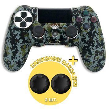 Захисний силіконовий чохол Camo (Type 7) для геймпаду Sony DualShock 4&trade; (PS4) + в подарунок накладки на стіки 0764 фото