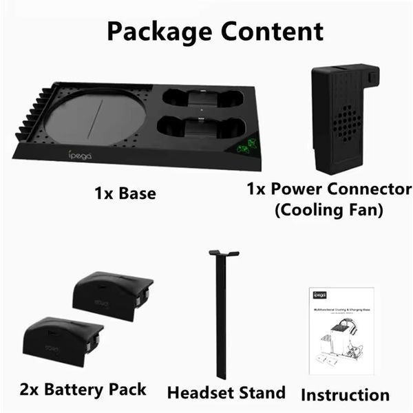 Багатофункціональна зарядна станція 5в1 iPega PG-XBX013 для XBOX Series X з LED-індикацією заряду 1265 фото