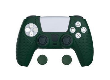 Захисний силіконовий чохол Dobe TP5-0559 Dark Green для геймпаду Sony DualSense (PS5) + накладки на стіки 1463 фото