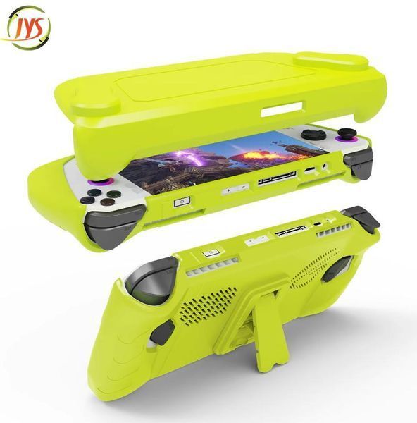 Защитный двухсторонний чехол с подставкой JYS (Yellow) для портативной игровой консоли Asus Rog Ally 1388 фото