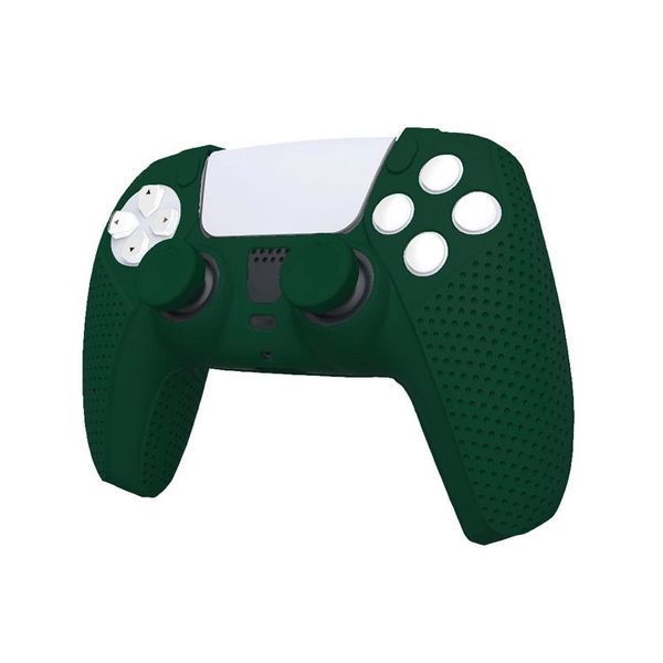 Захисний силіконовий чохол Dobe TP5-0559 Dark Green для геймпаду Sony DualSense (PS5) + накладки на стіки 1463 фото
