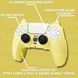 Якісний захисний силіконовий чохол Cat Ear Yellow для геймпаду Sony DualSense PS5 + накладки на стіки Cat Paws 1407 фото 2