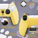 Якісний захисний силіконовий чохол Cat Ear Yellow для геймпаду Sony DualSense PS5 + накладки на стіки Cat Paws 1407 фото 5