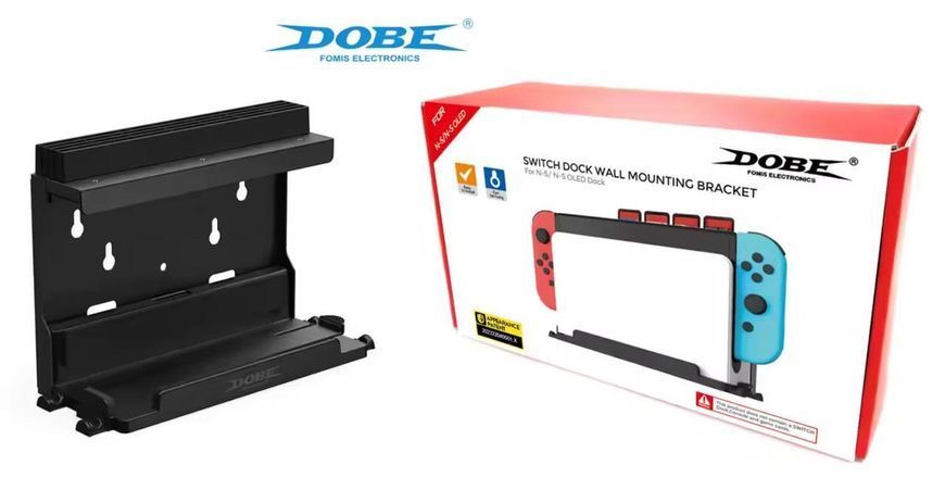 Металеве настінне кронштейн кріплення DOBE TNS-3118 для док-станції Nintendo Switch + Switch OLED + стелаж для 28 ігрових 1313 фото