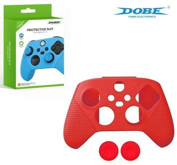 Захисний силіконовий чохол Dobe TYX-0626 Red для геймпаду Xbox Series X|S + накладки на стіки 1267 фото