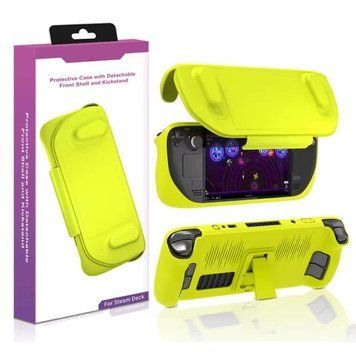 Захисний двосторонній чохол з підставкою JYS (Yellow) для портативної ігрової консолі Valve Steam Deck / Steam Deck OLED 1383 фото