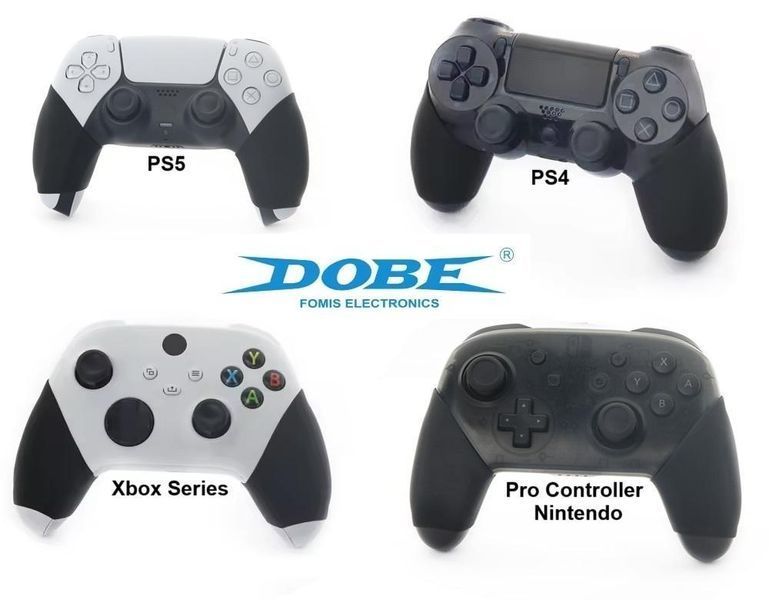 Силиконовые рукоятки Dobe TY-3820 (2шт.|Black) для геймпадов Sony DualSense PS5 / Xbox Series / Sony DualShock 1115 фото