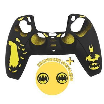 Захисний силіконовий чохол Batman для геймпаду Sony DualSense (PS5) + в подарунок накладки на стіки 1217 фото