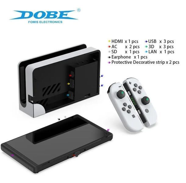 Захисний комплект DOBE TNS-2122 (14в1) для ігрової приставки та док-станції Nintendo Switch / Switch OLED 1378 фото